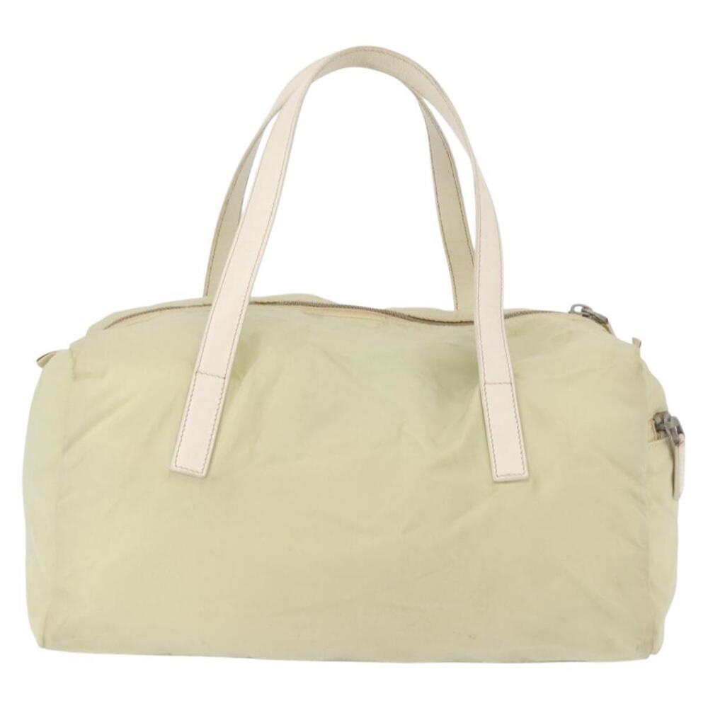 PRADA Hand Bag Nylon Ivory Silver Auth 164232 - Picture 2 of 16